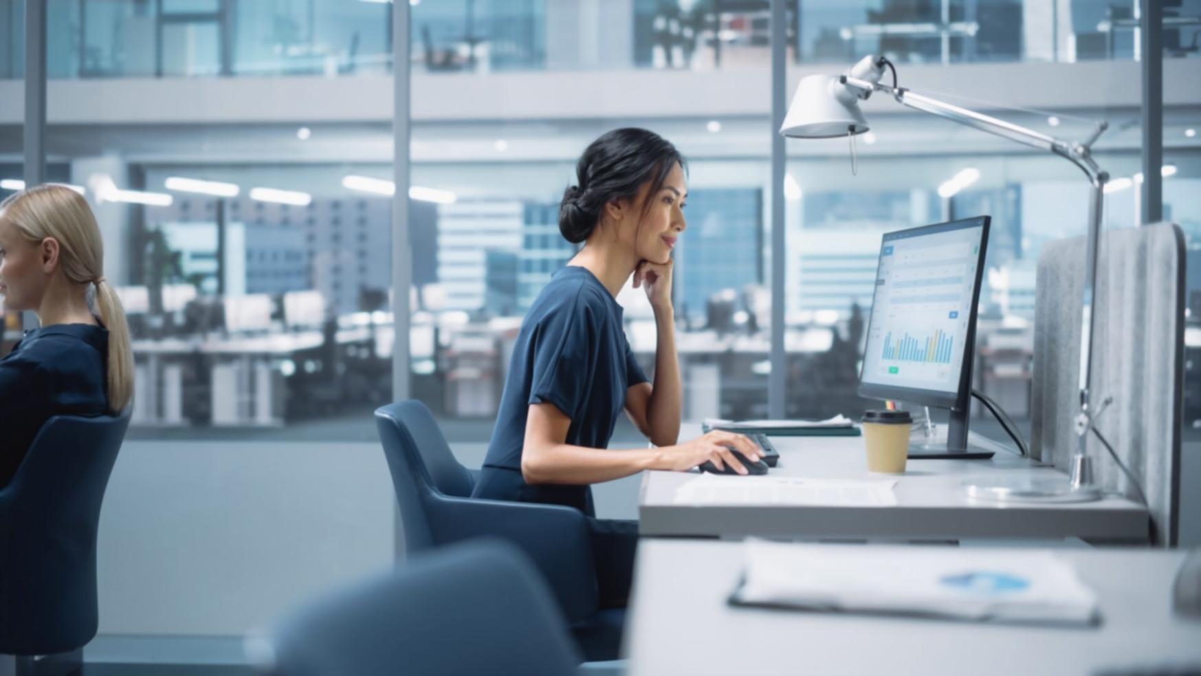Espacio de estudio organizado con iluminación natural
